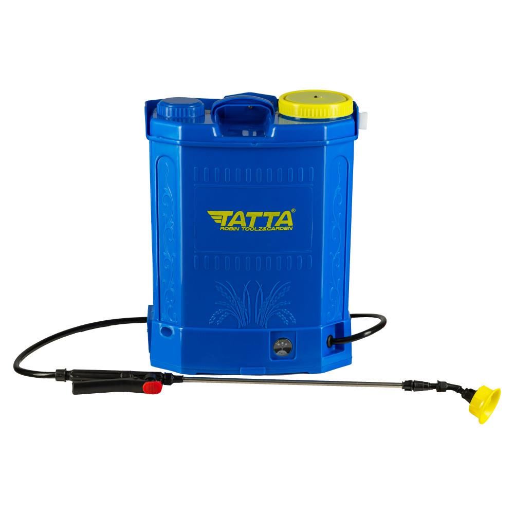 Tatta TP-2022A háti permetező (vermorel), akkumulátoros, 12V 8Ah, 1A töltő, 3.6 lpm motor, 20L-es tartály
