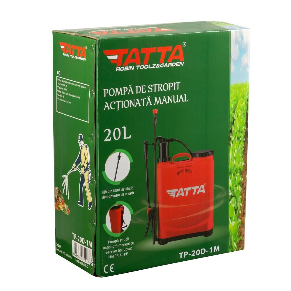 Tatta TP-181M háti permetező, kézi működtetésű, 2,4 bar, 16 literes