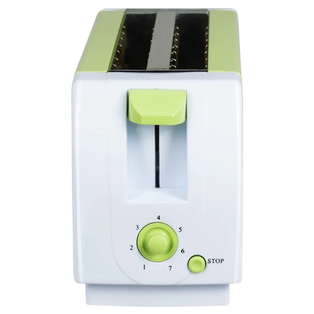 HAUSBERG HB-150VR kenyérpirító, 750 W, 2 szeletes kapacitás, 7 fokozatú hőmérséklet-szabályozás, automatikus kikapcsolás, zöld