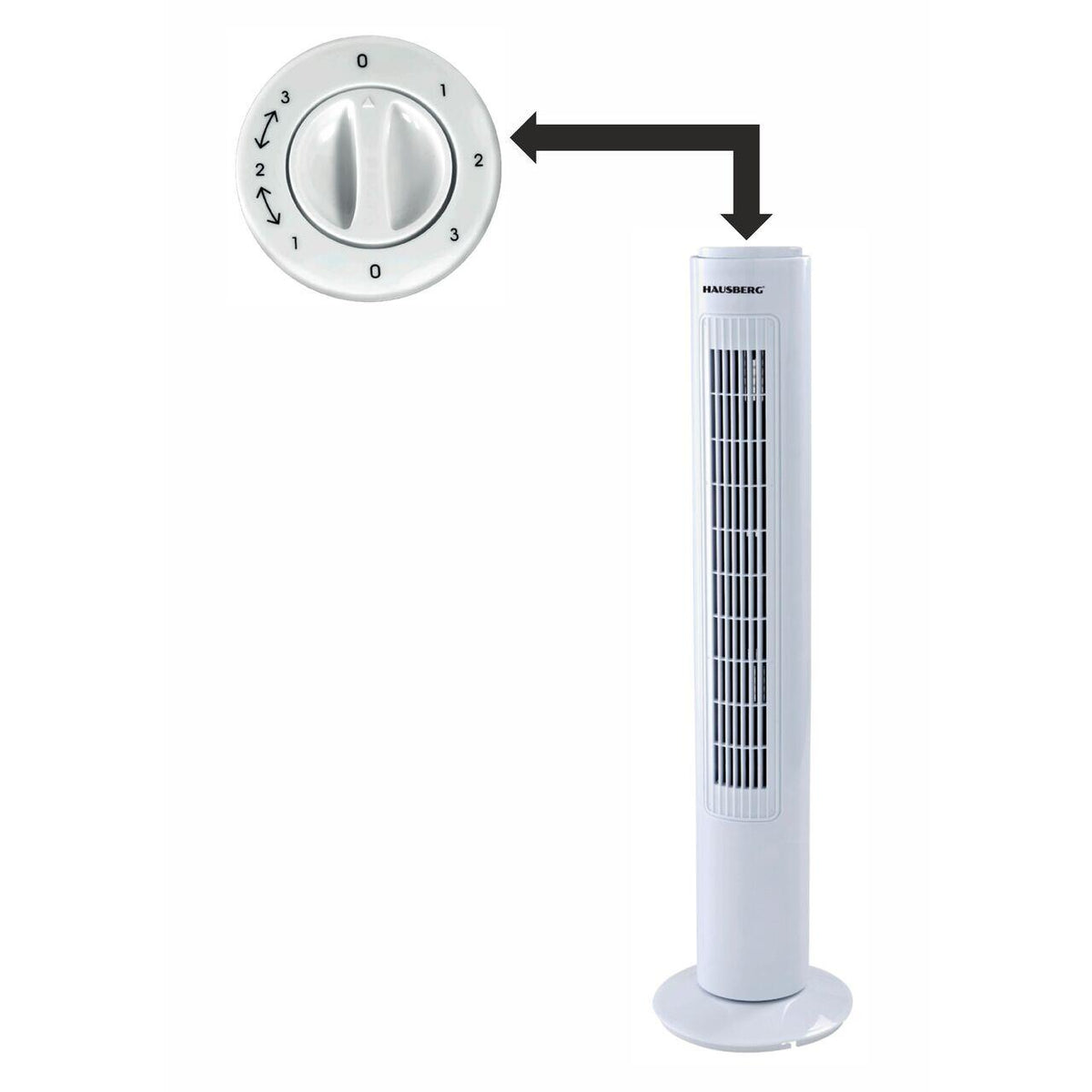Ventilátor HAUSBERG HB-5950AB, 40-50W, 3 üzemmód, 3 fokozat