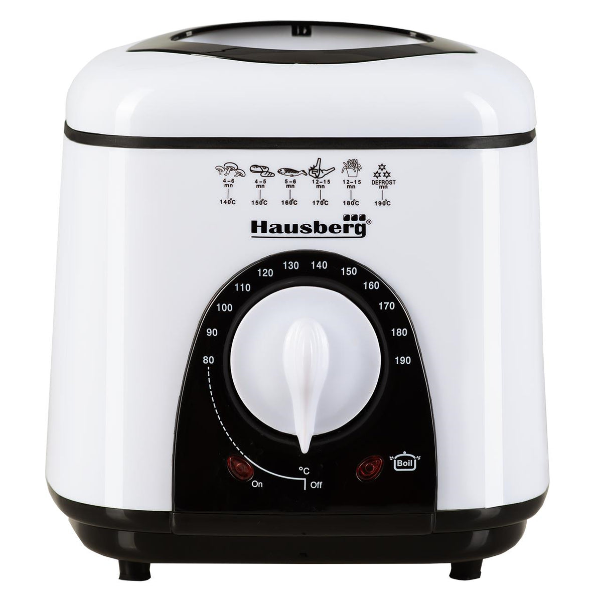 Friteuza Hausberg HB 1320NG, 850W - 950 W, 1 L, Alb/Negru
