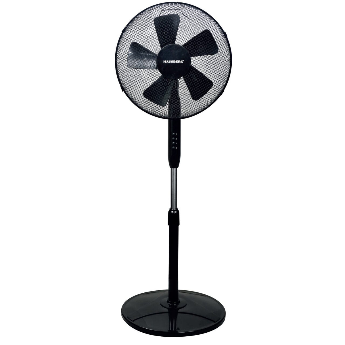 Ventilator cu picior HAUSBERG HB-5200 Speed, 40W-55W, diametru 40 cm, 3 trepte viteza,  timer 1-2 ore oscilatie, inaltime reglabila