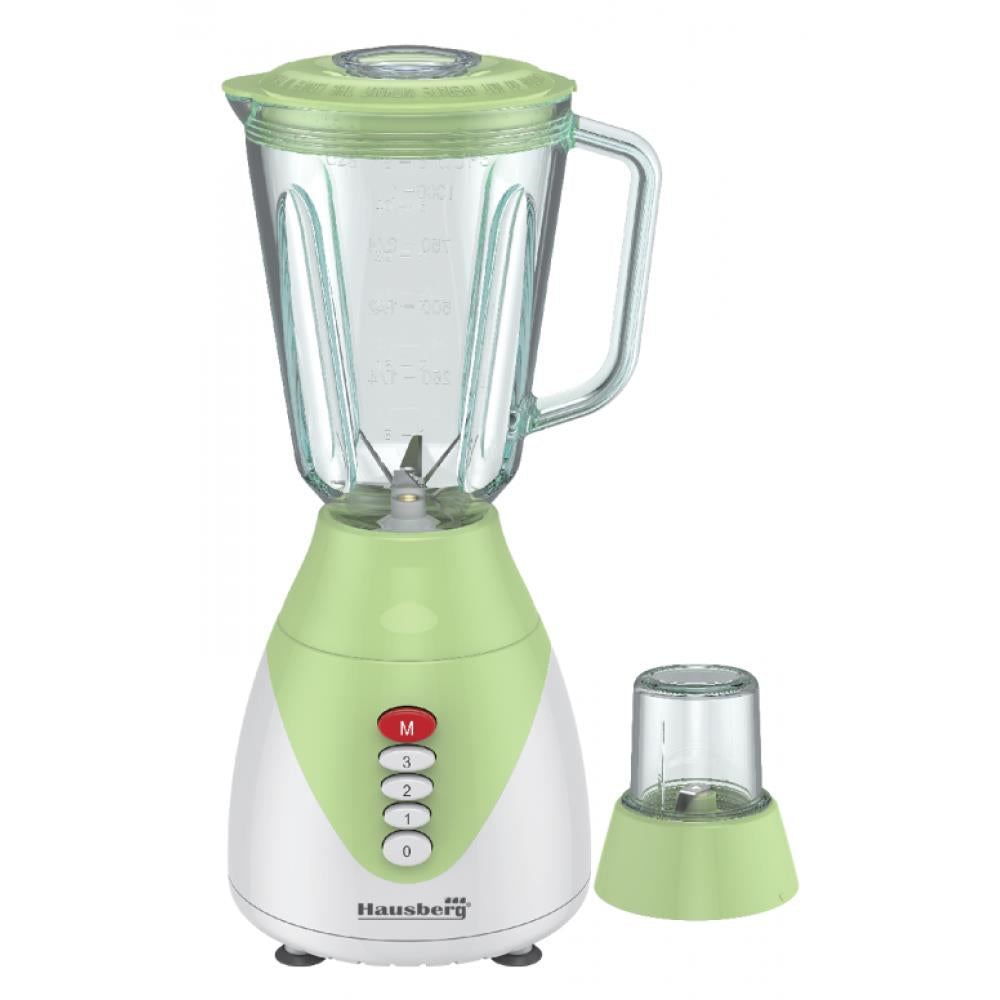 Hausberg HB-7761VR 2 az 1-ben turmixgép üvegtállal, rozsdamentes acél pengével, 1,5 literes űrtartalommal