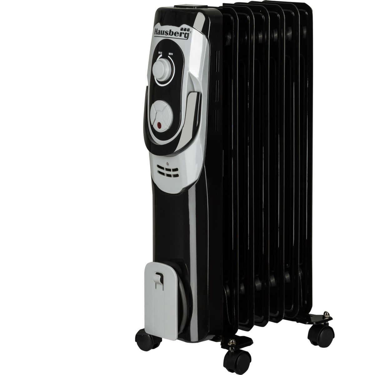 Hausberg HB-8900NG elektromos olajradiátor, 1500 W, 7 tagú, 3 teljesítményfokozat, szabályozható termosztát