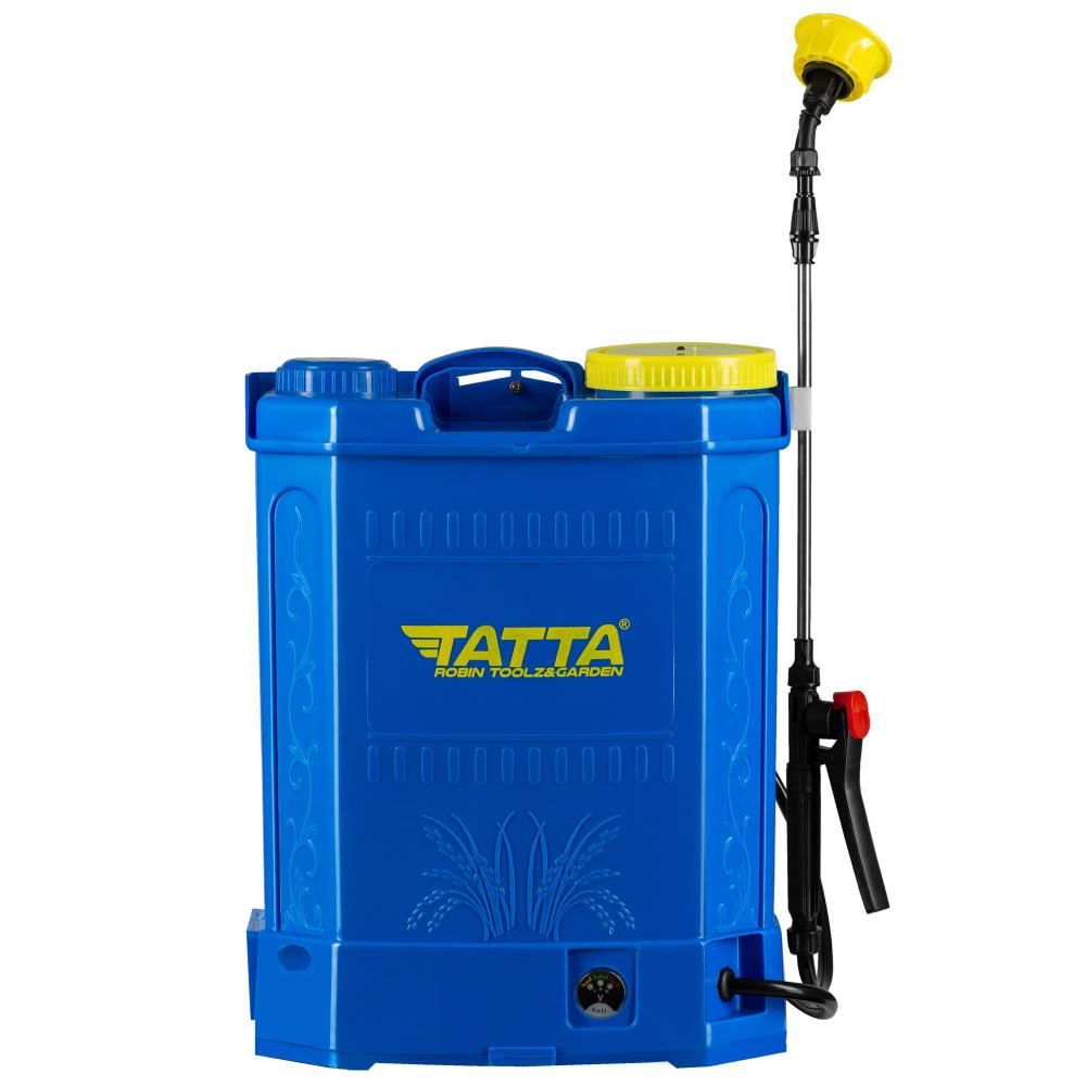 Tatta TP-2022A háti permetező (vermorel), akkumulátoros, 12V 8Ah, 1A töltő, 3.6 lpm motor, 20L-es tartály