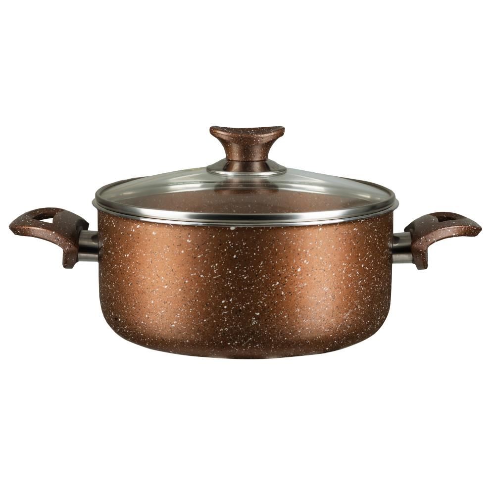 HAUSBERG HB-H423 alumínium edény gránit bevonattal, 22 cm