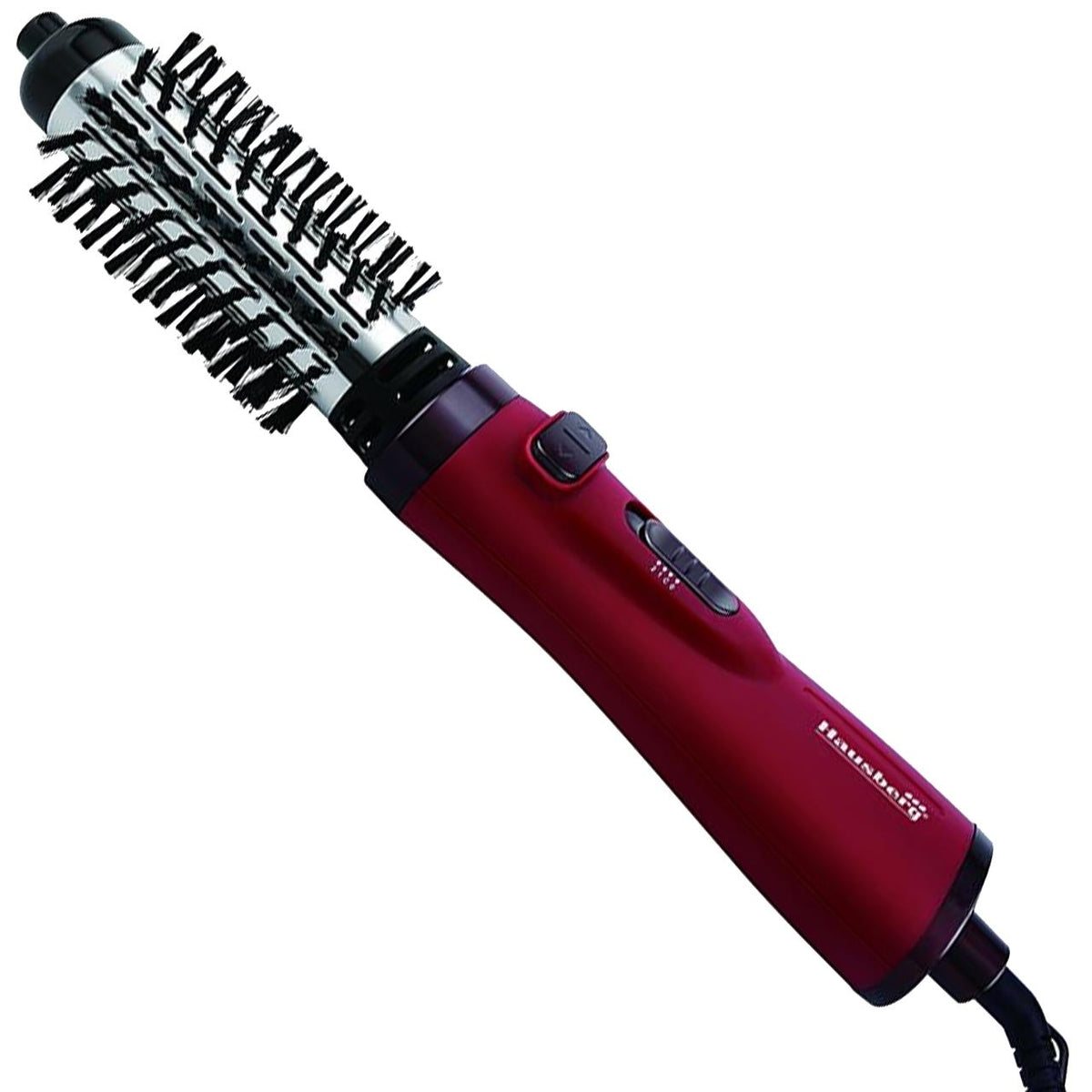 Hausberg HB-191RS forgókefés hajformázó, 900 W, 2 sebességfokozat, 2 hőmérséklet-beállítás, fekete/piros