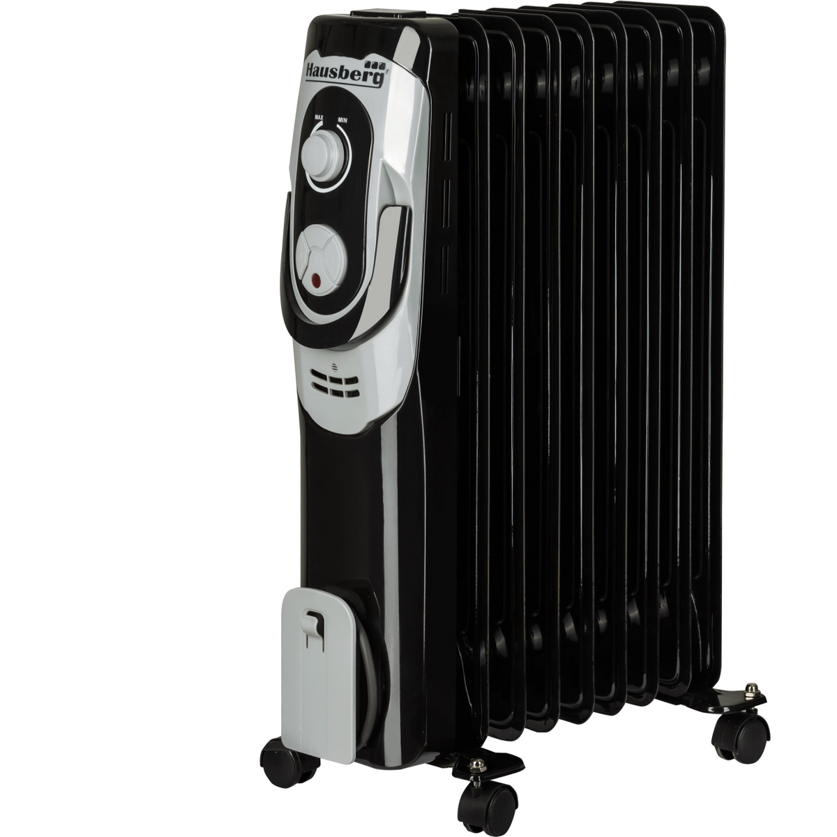 HAUSBERG HB-8910NG elektromos radiátor, 2000W, 9 tagú, 3 teljesítményfokozat, állítható termosztát