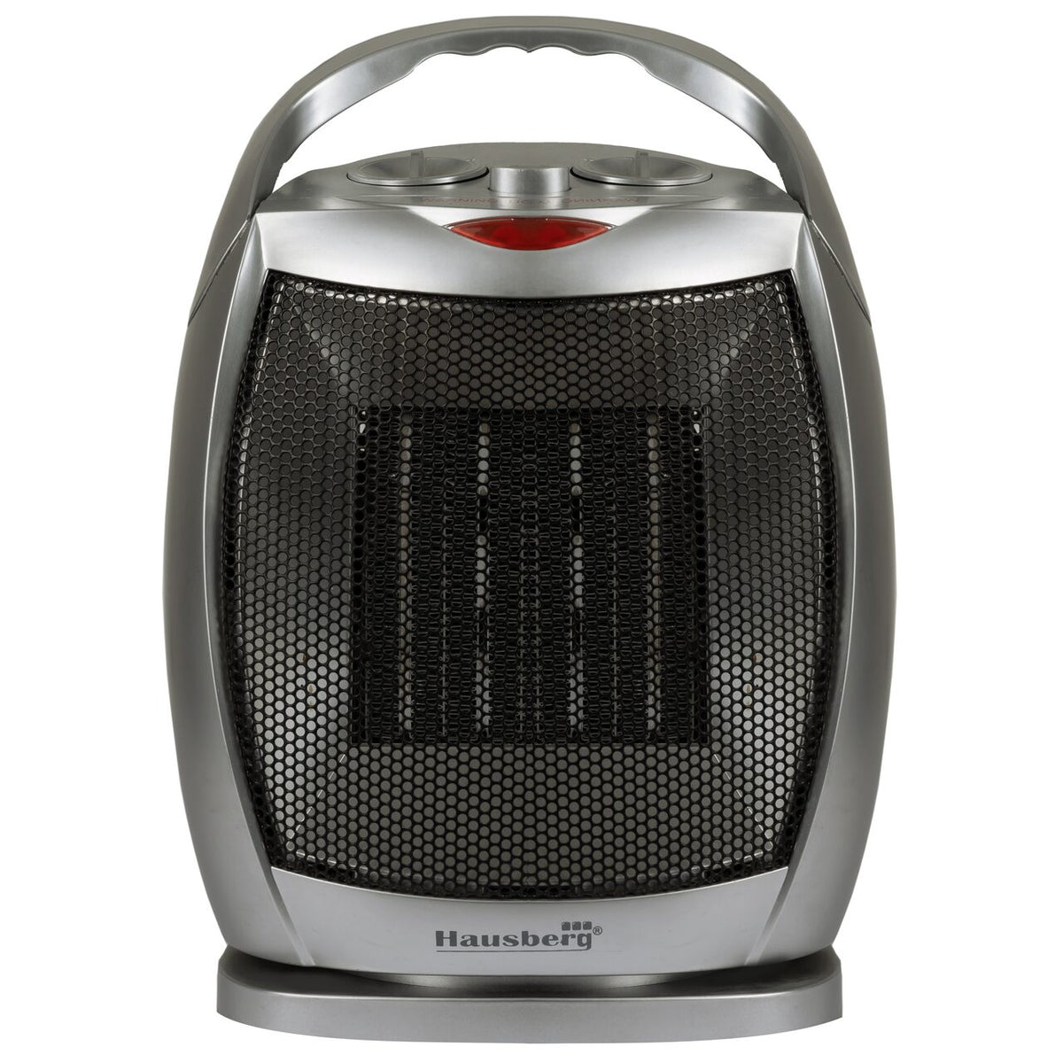 HAUSBERG HB-8770 kerámia hősugárzó, 1500W, állítható termosztát, 2 sebességfokozat, ventilátor funkció, felborulás elleni védelem, csendes, hordozófogantyú