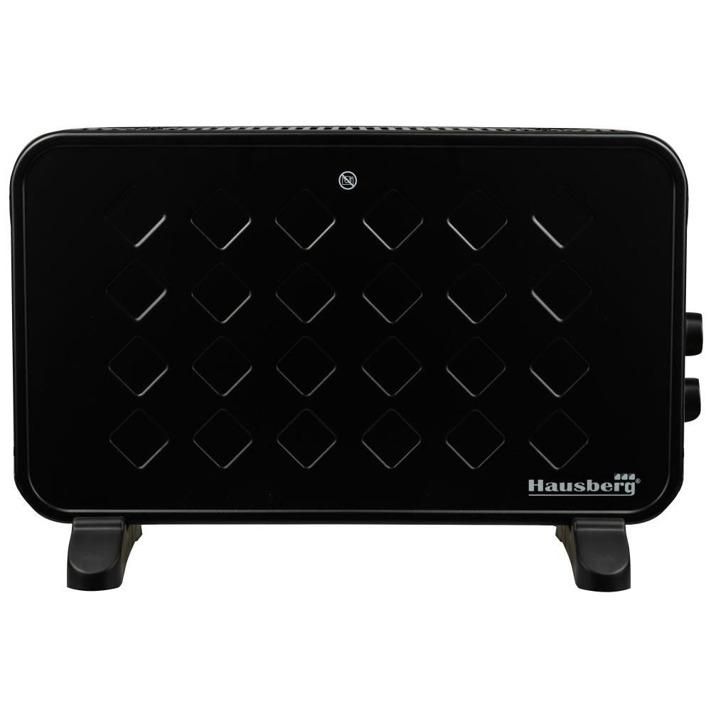 Convector electric Luxury HAUSBERG HB-8220, 2000W, 2 fokozatú teljesítmény, termosztát, túlmelegedés elleni védelem, jelzőfény, Turbo funkció