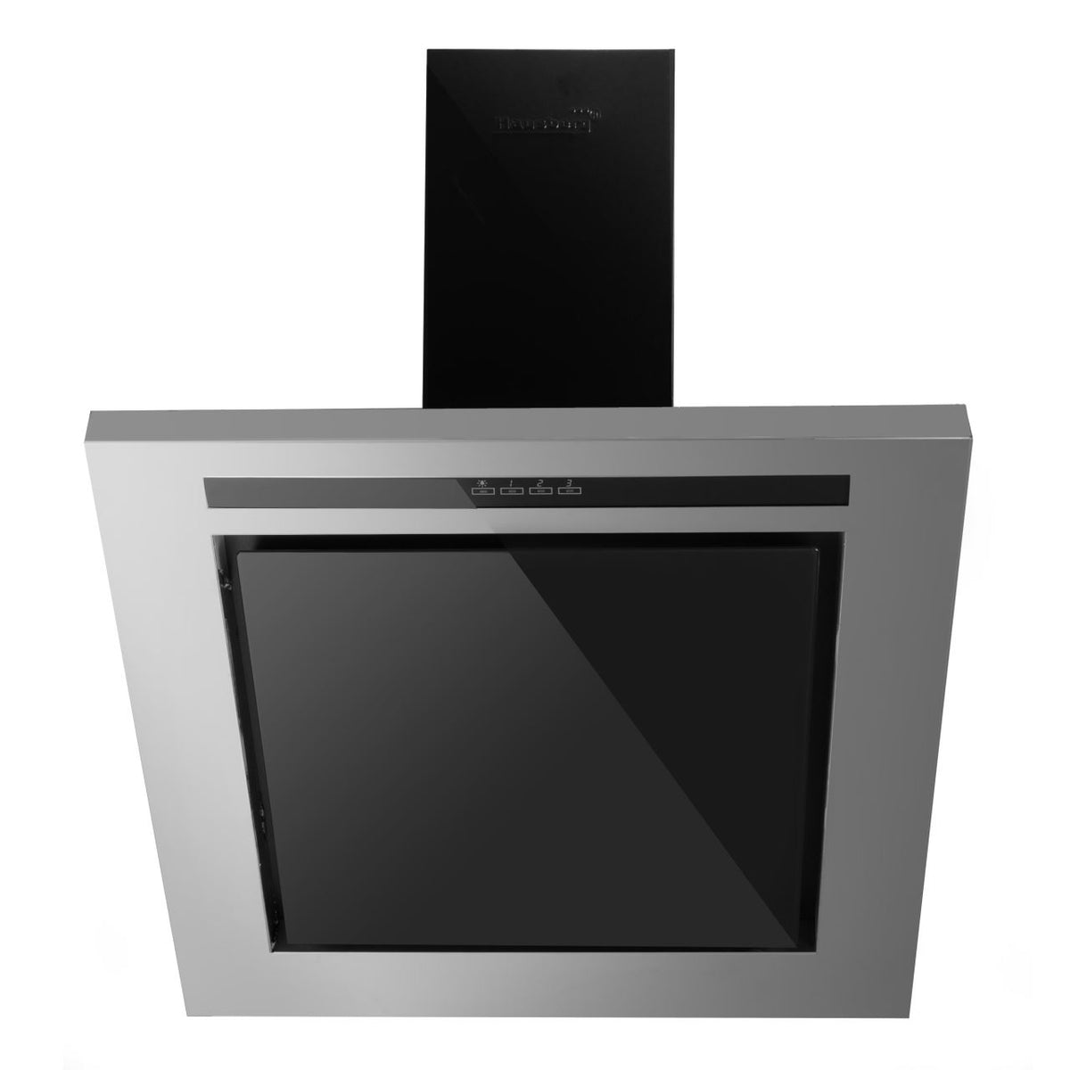 Hausberg HB-1255 beépíthető dekoratív páraelszívó, 650 m3/h elszívóteljesítmény, 1 motor, 60 cm, fekete/ezüst