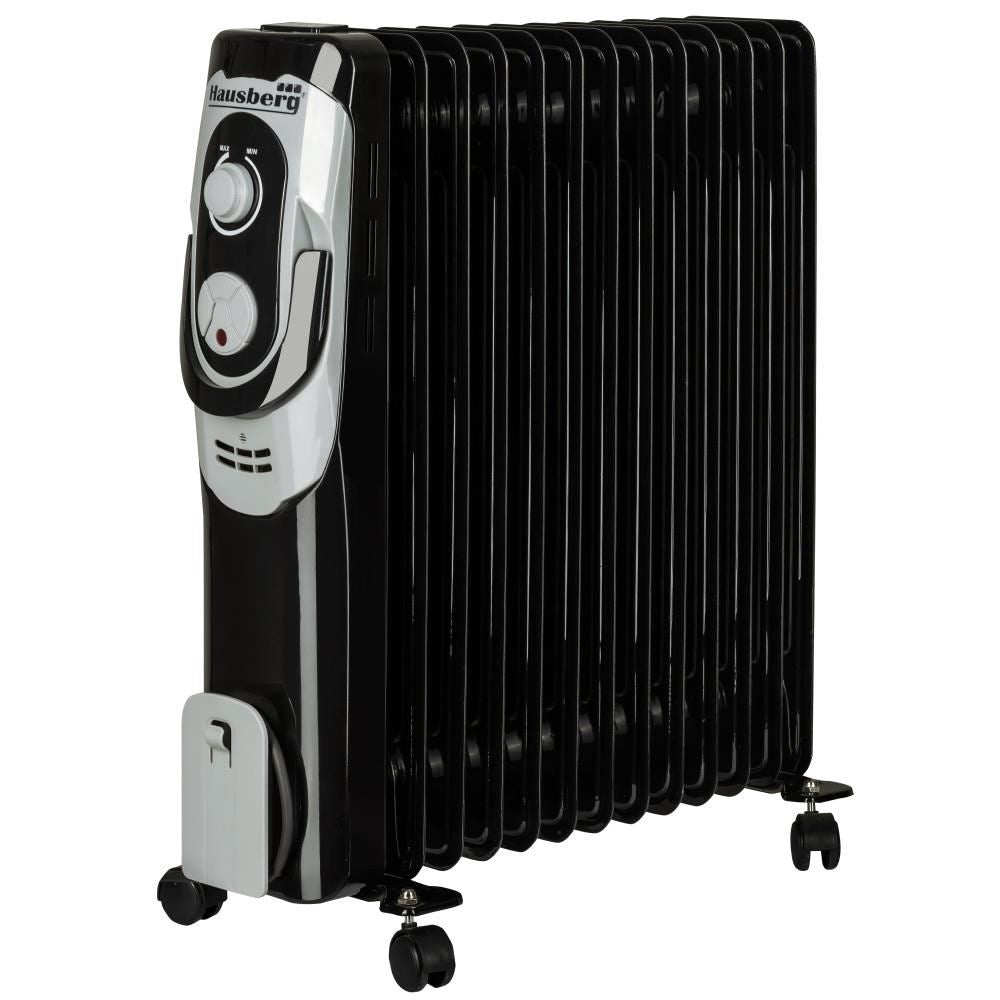 HAUSBERG HB-8930NG elektromos olajradiátor, 2500 W, 13 tagú, 3 teljesítményfokozat, állítható termosztát