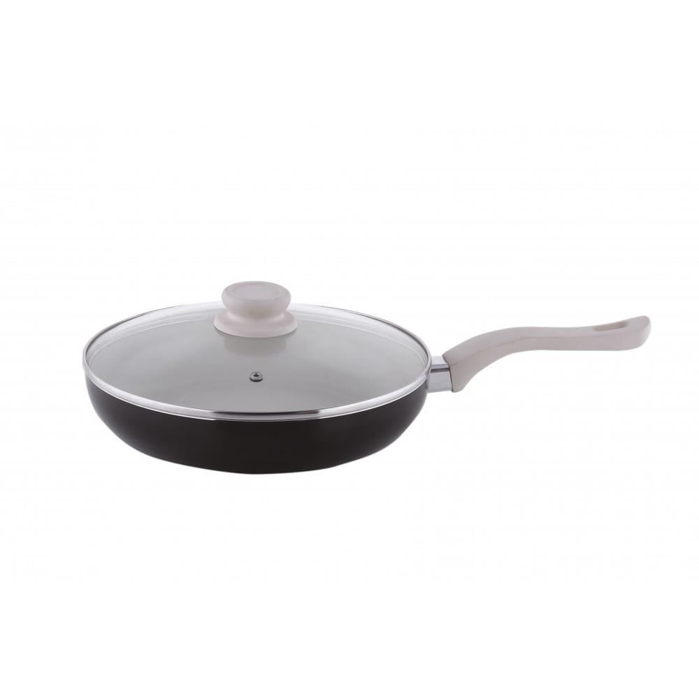 Ertone MN-822 kerámia serpenyő, 22 cm, üvegfedővel