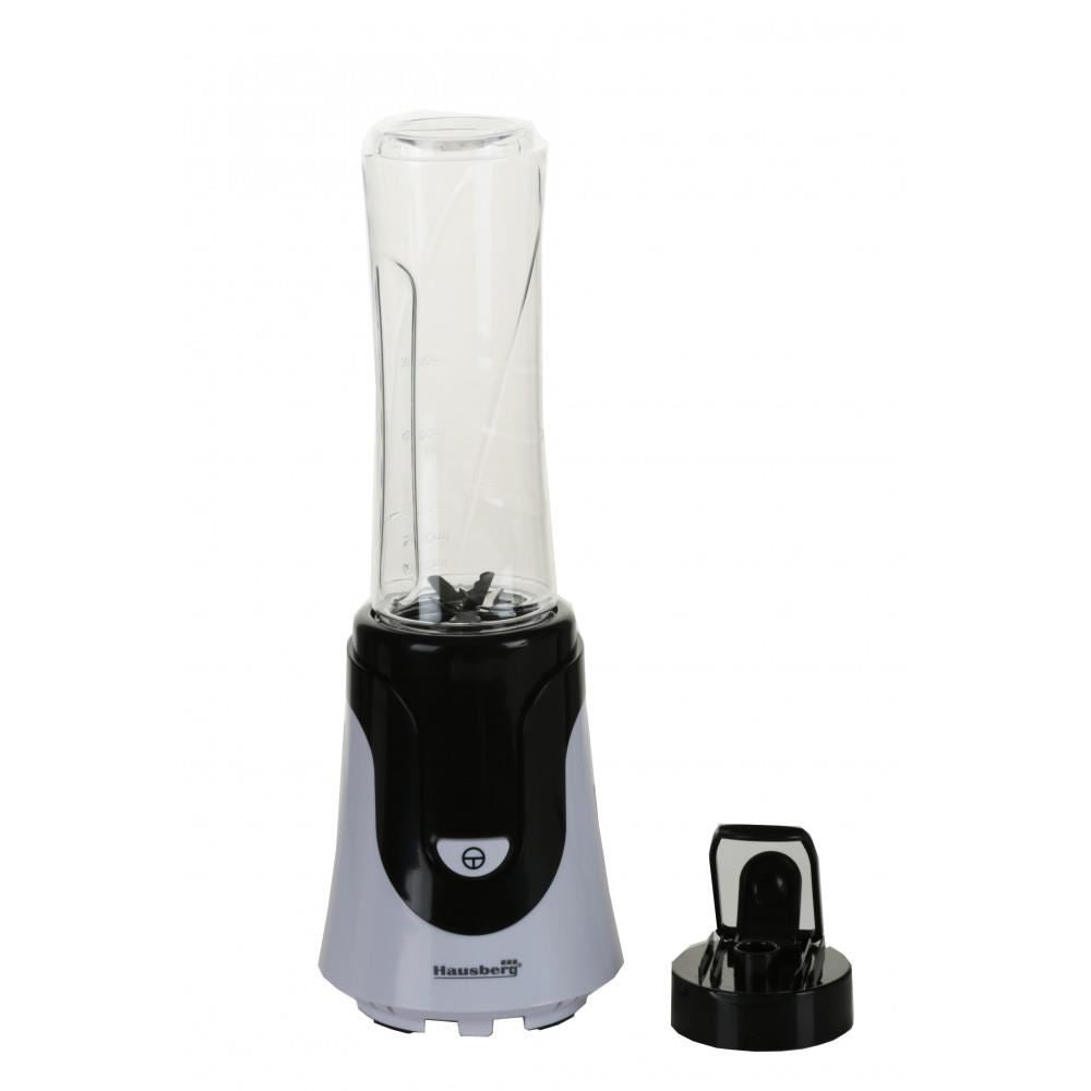 Turmixgép, Smoothie készítő, Hausberg HB-7676NG, Teljesítmény 300W, Kapacitás 600ml, rézmotor, Fekete