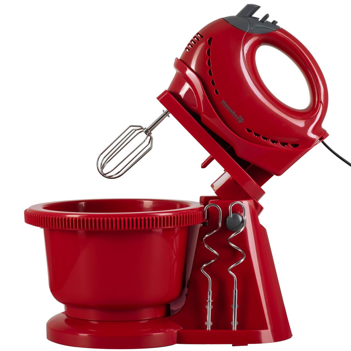 Hausberg HB-3519RS forgótálas mixer, 5 sebesség + turbó, 2 literes kapacitás, 300W teljesítmény, piros