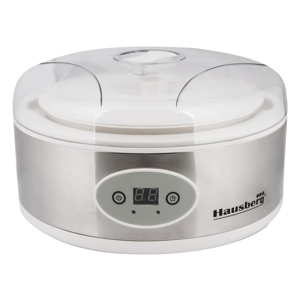 Hausberg HB-2191 joghurtkészítő LED kijelzővel, 7 db 200 ml-es üvegpohárral, 50 W