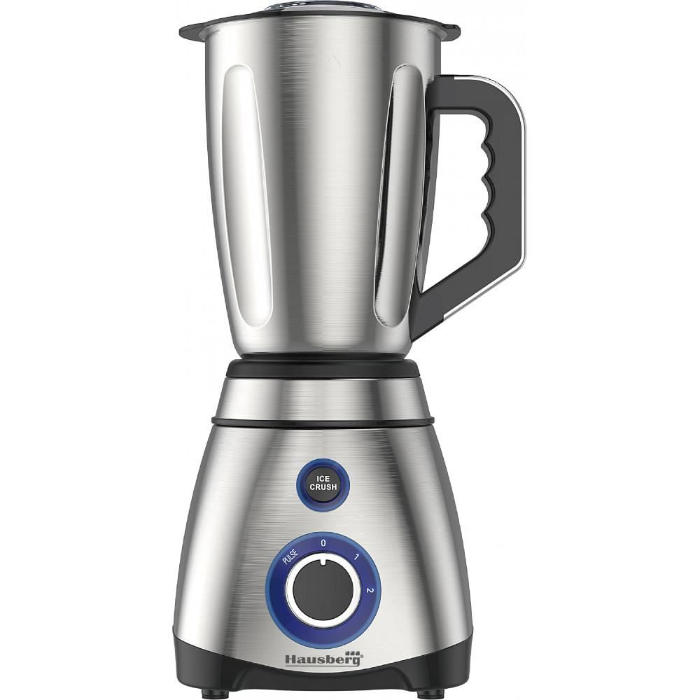 Hausberg HB-7763 turmixgép darálóval, 600 W, 1,5 literes rozsdamentes acél edény, két sebesség pulzálással