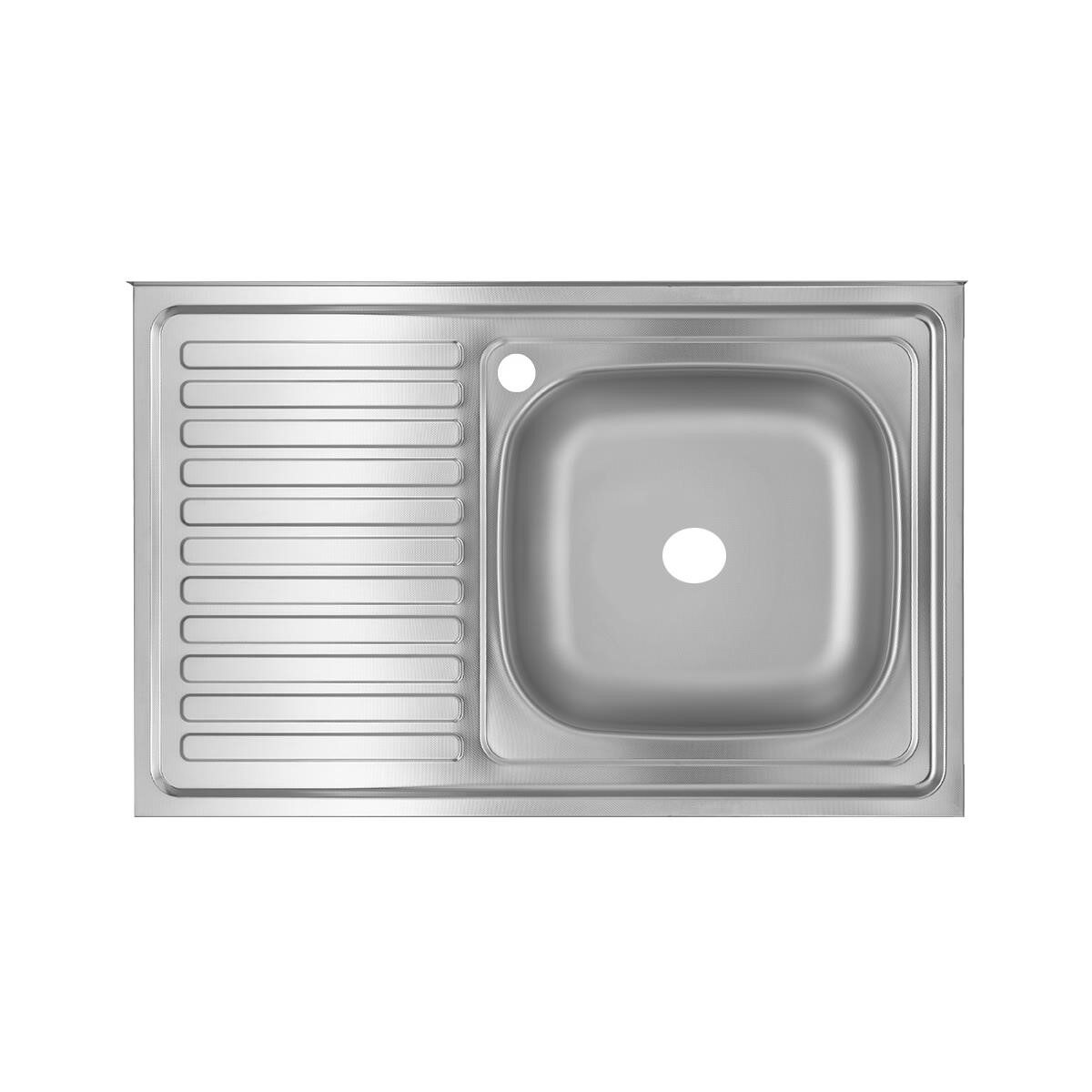 Freddo SN7001D/Q90 konyhai mosogató, szekrénybe építhető, vízkőmentes felület, jobb oldali medence, 80x50cm, inox