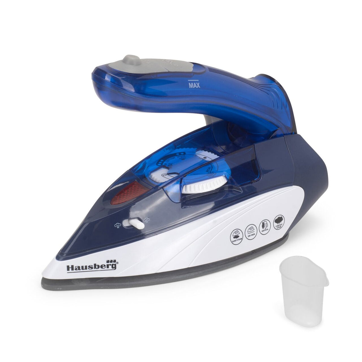 Mini vasaló Hausberg HB-7810BL, 1000 W, Utazó, 75 ml, Kerámia, Öntisztító