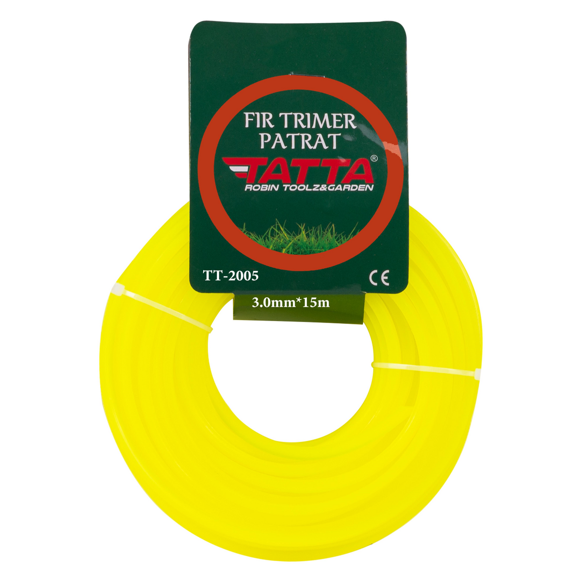 Négyzet alakú nylon damil TATTA TT-2005 fűkaszához, 3.0mm vastag, 15m hosszú