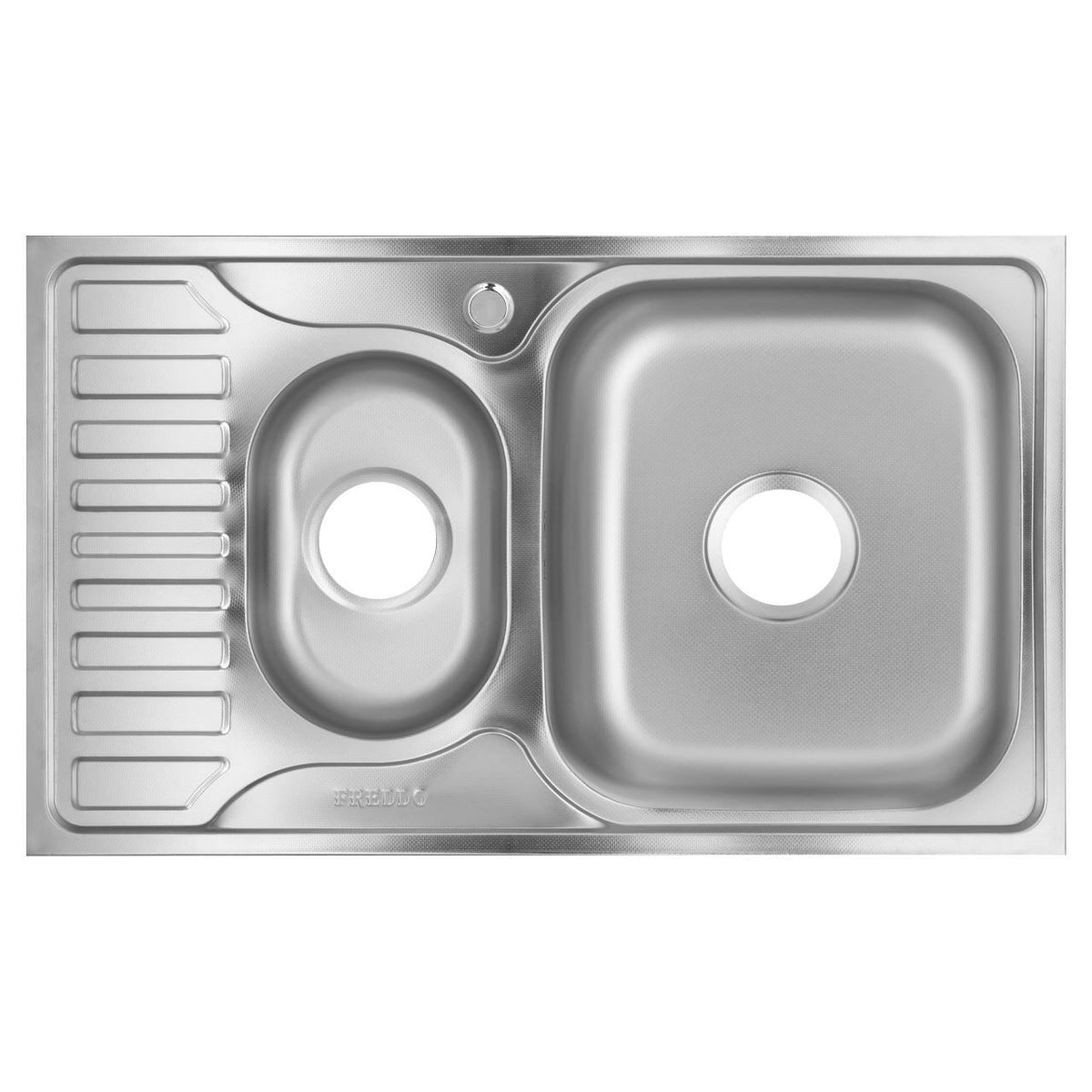 Freddo SN9023D konyhai mosogató, 2 medence, vízkőálló, 78x49 cm-es munkalaphoz, jobb oldali medence, inox
