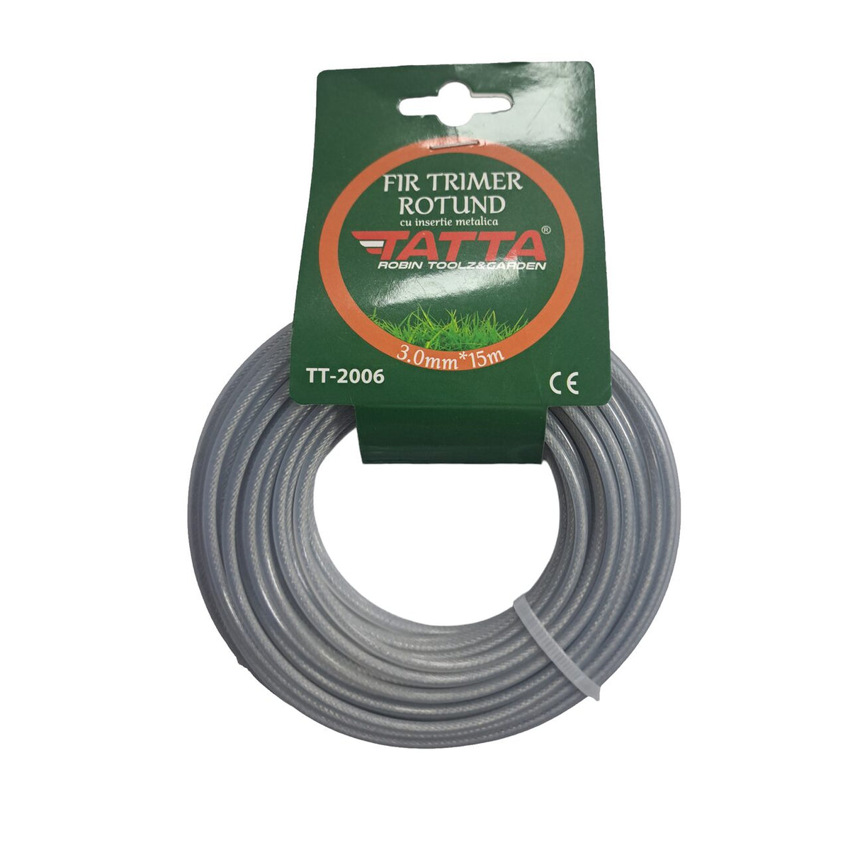 TATTA TT-2006 kerek damil fémbetéttel, 3.0mm vastagság, 15m hosszúság