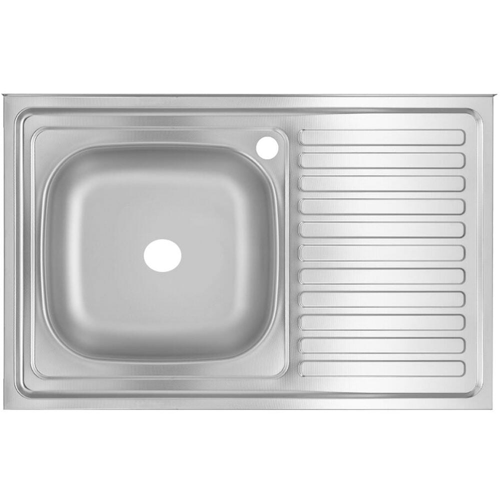 Freddo SN7001S/Q32 konyhai mosogató, mosogatószekrénybe, vízkőmentes bevonat, bal oldali medence, 80x50cm, inox