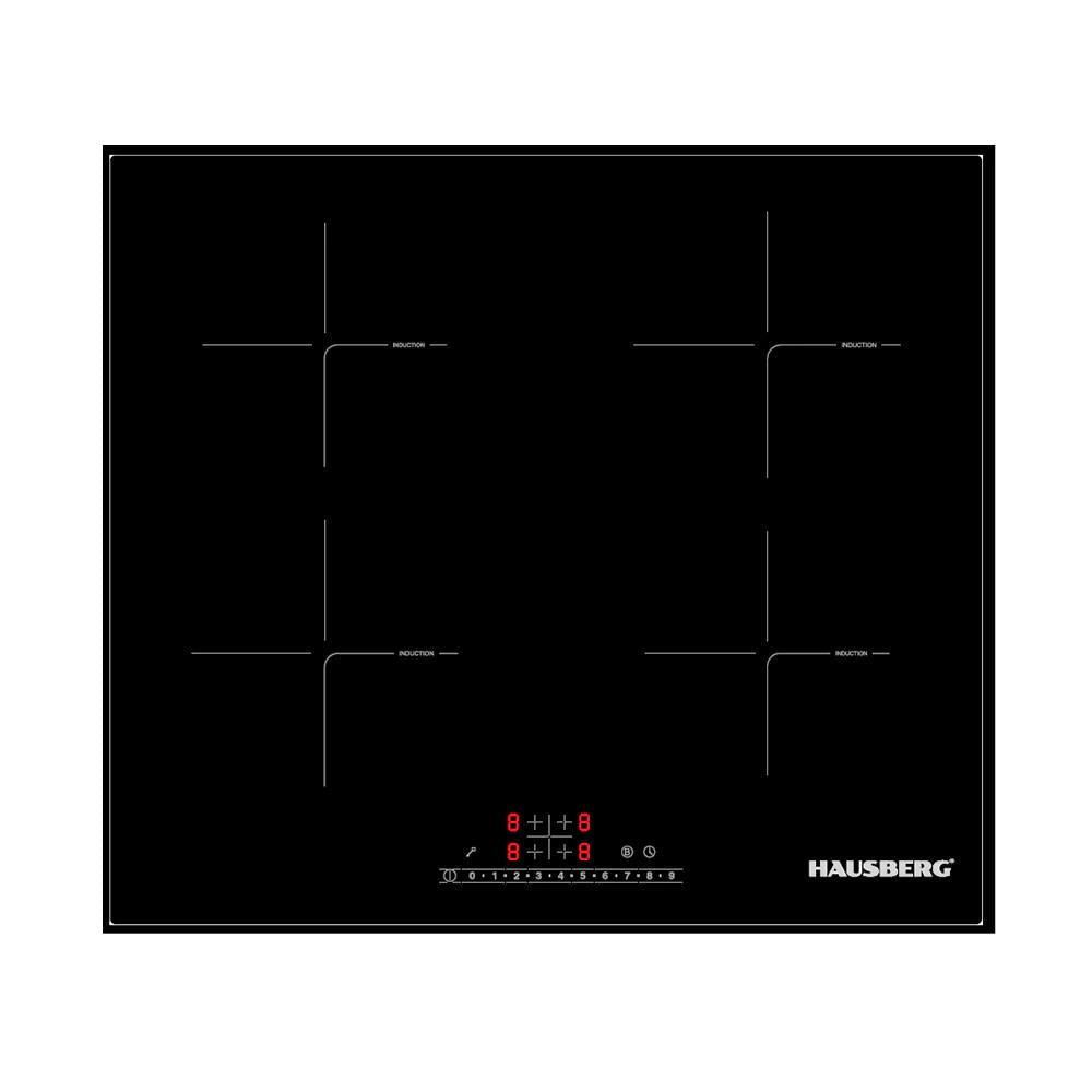 Beépíthető főzőlap HAUSBERG HB1535, Elektromos, Indukciós, 4 főzőzóna, PowerBoost, 60 cm