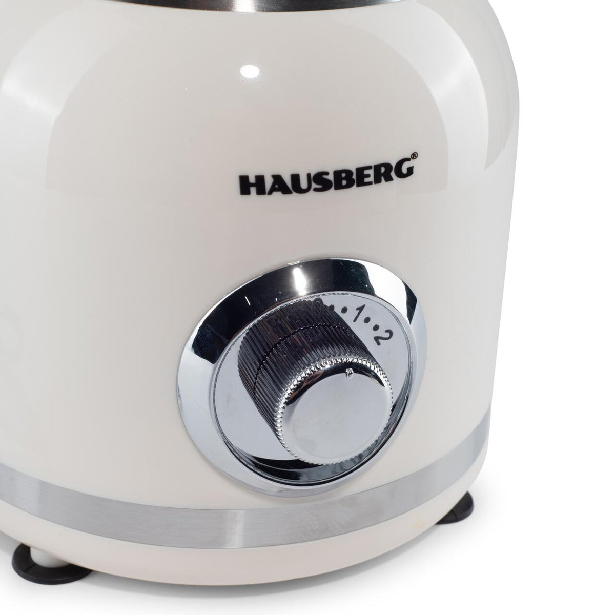 Hausberg HB-7773BEJ nagy teljesítményű 2 az 1-ben turmixgép, 400 W, 1,75 l űrtartalom, 300 ml-es darálóval, rozsdamentes acél pengék, bézs