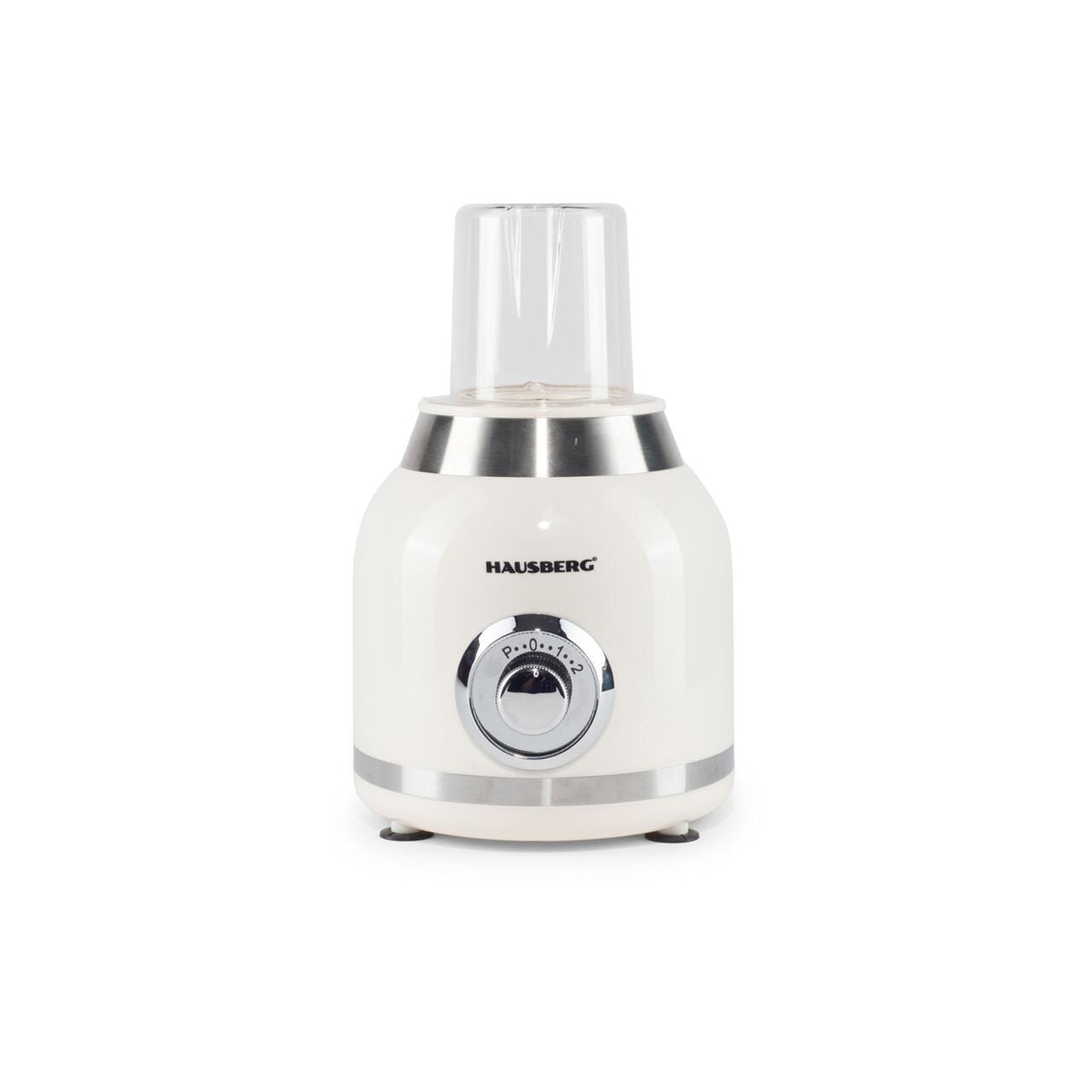 Hausberg HB-7773BEJ nagy teljesítményű 2 az 1-ben turmixgép, 400 W, 1,75 l űrtartalom, 300 ml-es darálóval, rozsdamentes acél pengék, bézs