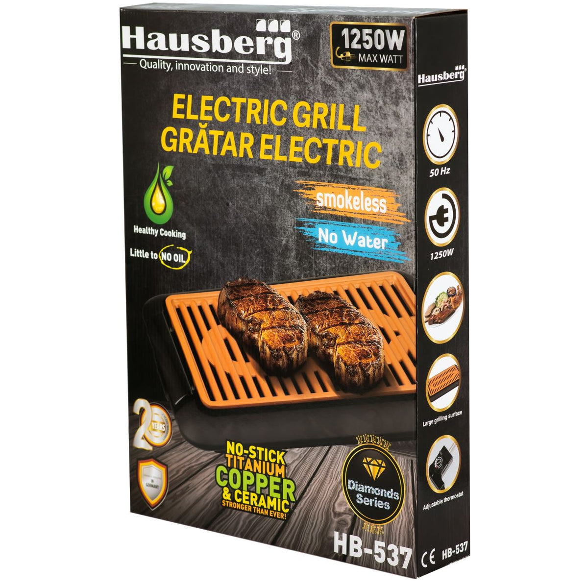 Füstmentes grillsütő, HAUSBERG HB-537