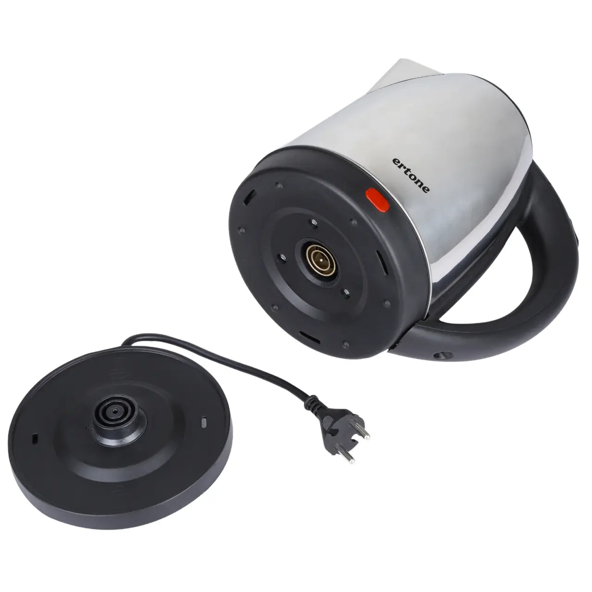 ERT945IN ERTONE rozsdamentes acél elektromos vízforraló, 1.8L, 1500W, automatikus kikapcsolás, 360°-ban forgatható talp