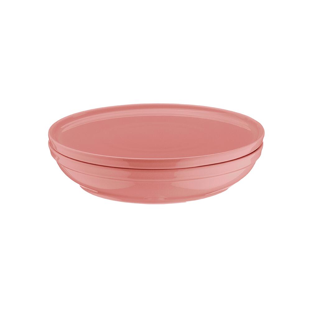 KUTAHYA PORSELEN FIT-C étkészlet, 24 darabos, 6 személyes, porcelán, rózsaszín