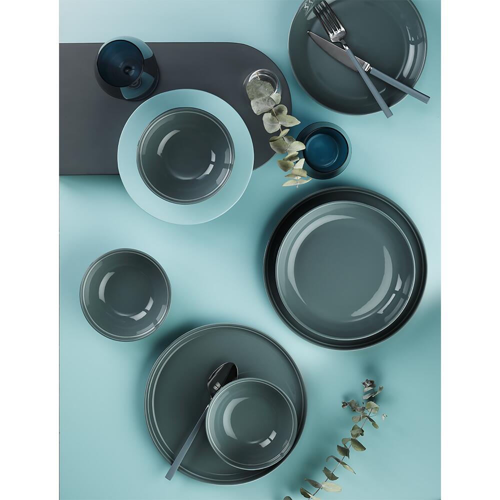 FIT-C étkészlet, 24 darabos, 6 személyes, porcelán, türkiz, kutahya porselen
