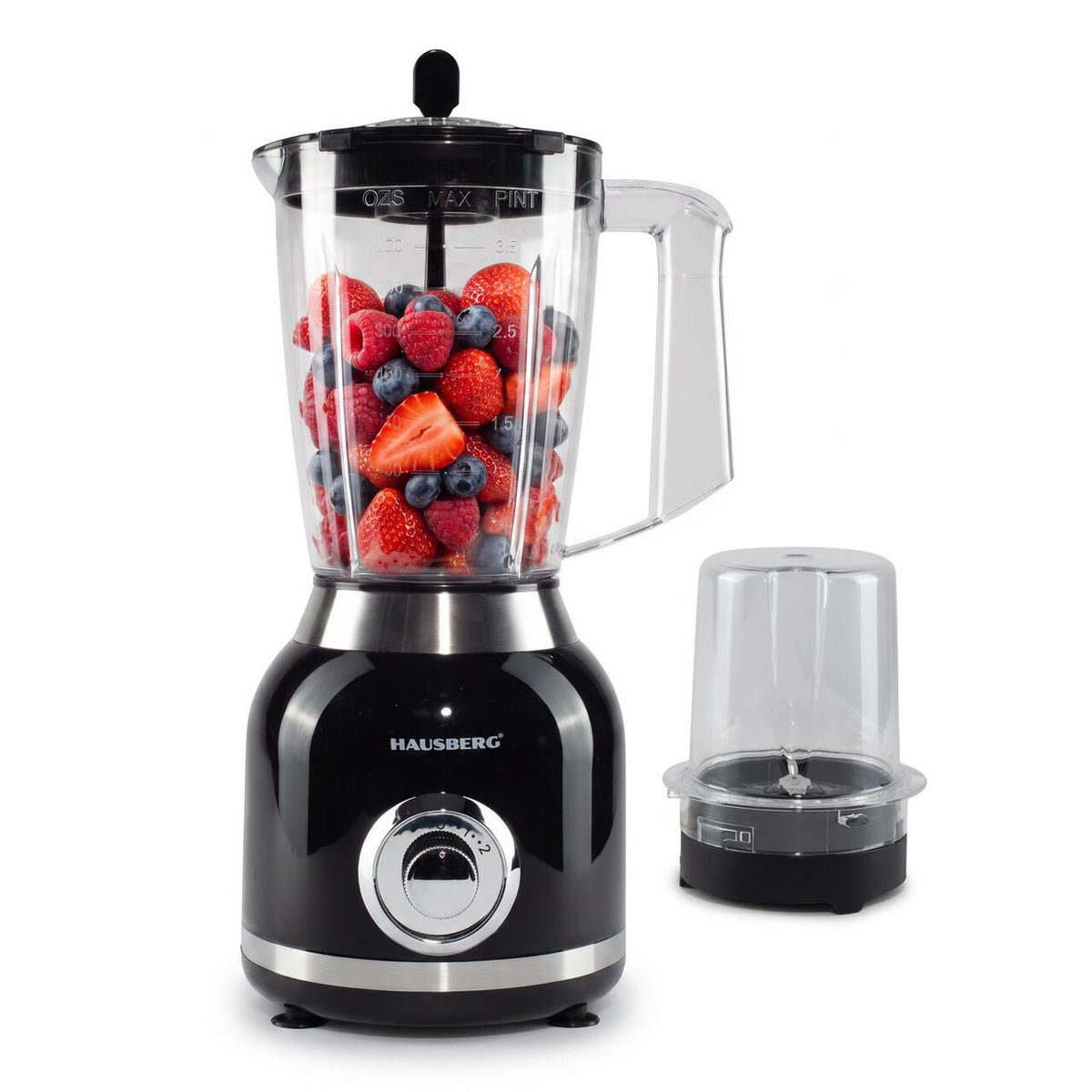 Hausberg HB-7773NG 1,75 literes turmixgép és daráló, 400 W, fekete