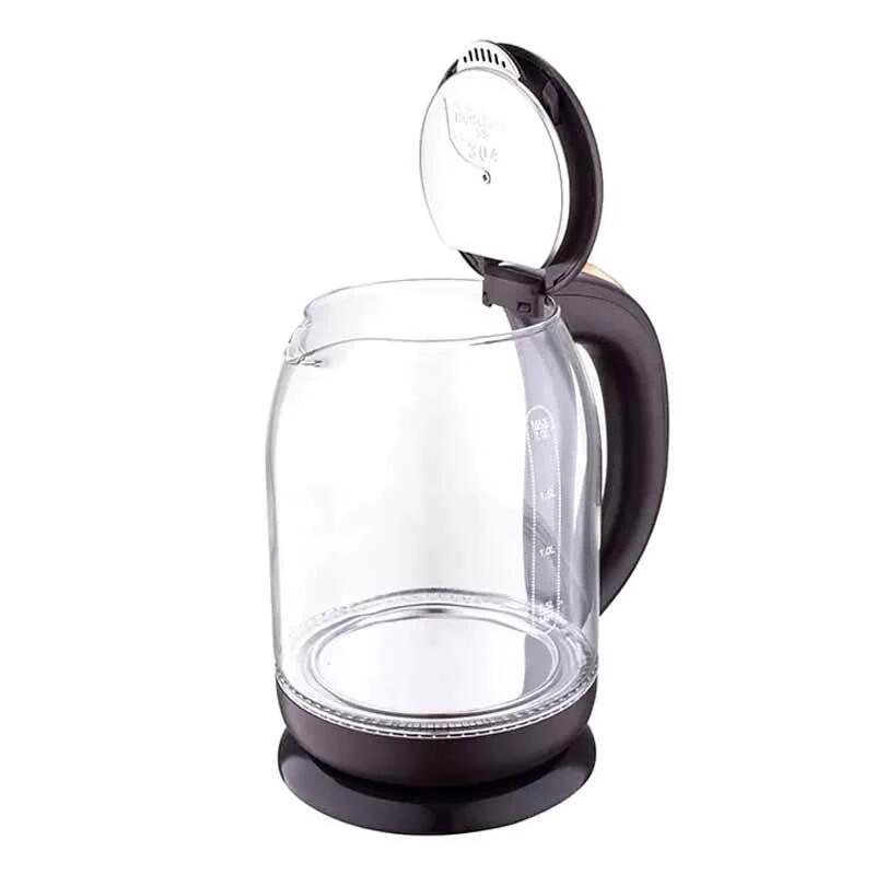 Vízforraló, HAUSBERG HB-3616, 1500 W - 1800 W teljesítmény, 2L űrtartalom, automata kikapcsolás, üveg edény, forgatható talp