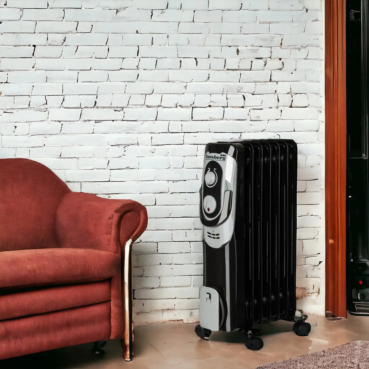 Hausberg HB-8900NG elektromos olajradiátor, 1500 W, 7 tagú, 3 teljesítményfokozat, szabályozható termosztát