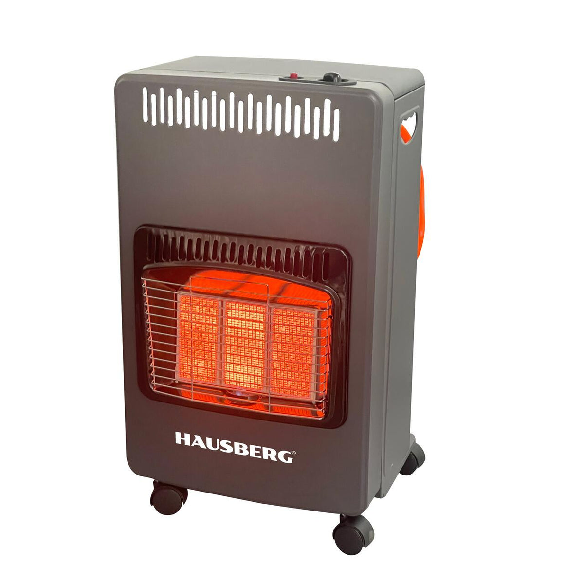 HAUSBERG HB-1021NG PB-gázüzemű kályha, piezoelektromos gyújtás, 3 kerámia fűtőlap, összteljesítmény 4.2kW, automata gázelzáró rendszer