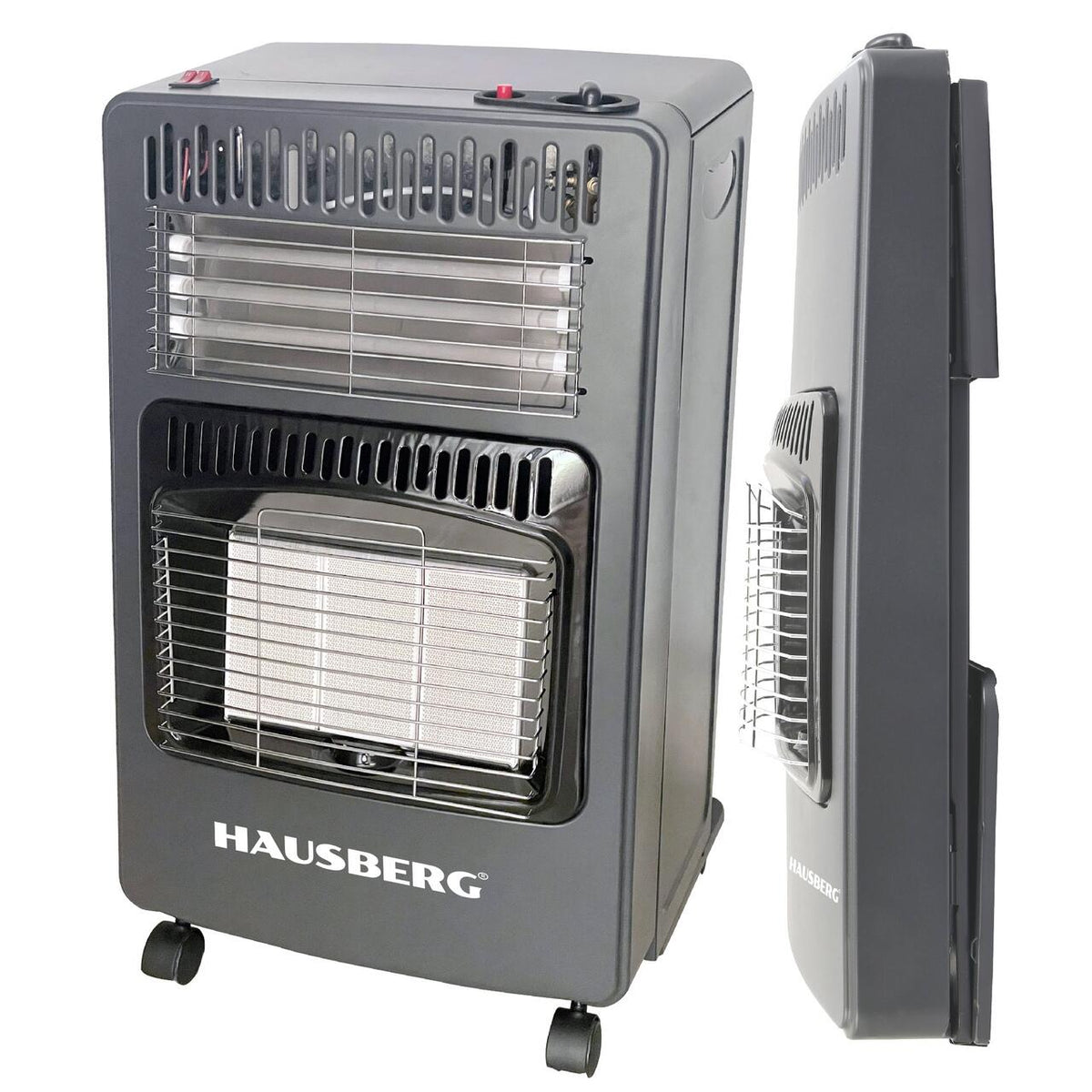 HAUSBERG HB-1022NG gázkonvektor (PB-gáz és elektromos), piezoelektromos gyújtás, 3 kerámia fűtőlap, összteljesítmény 4.2kW, automata gázleállító rendszer