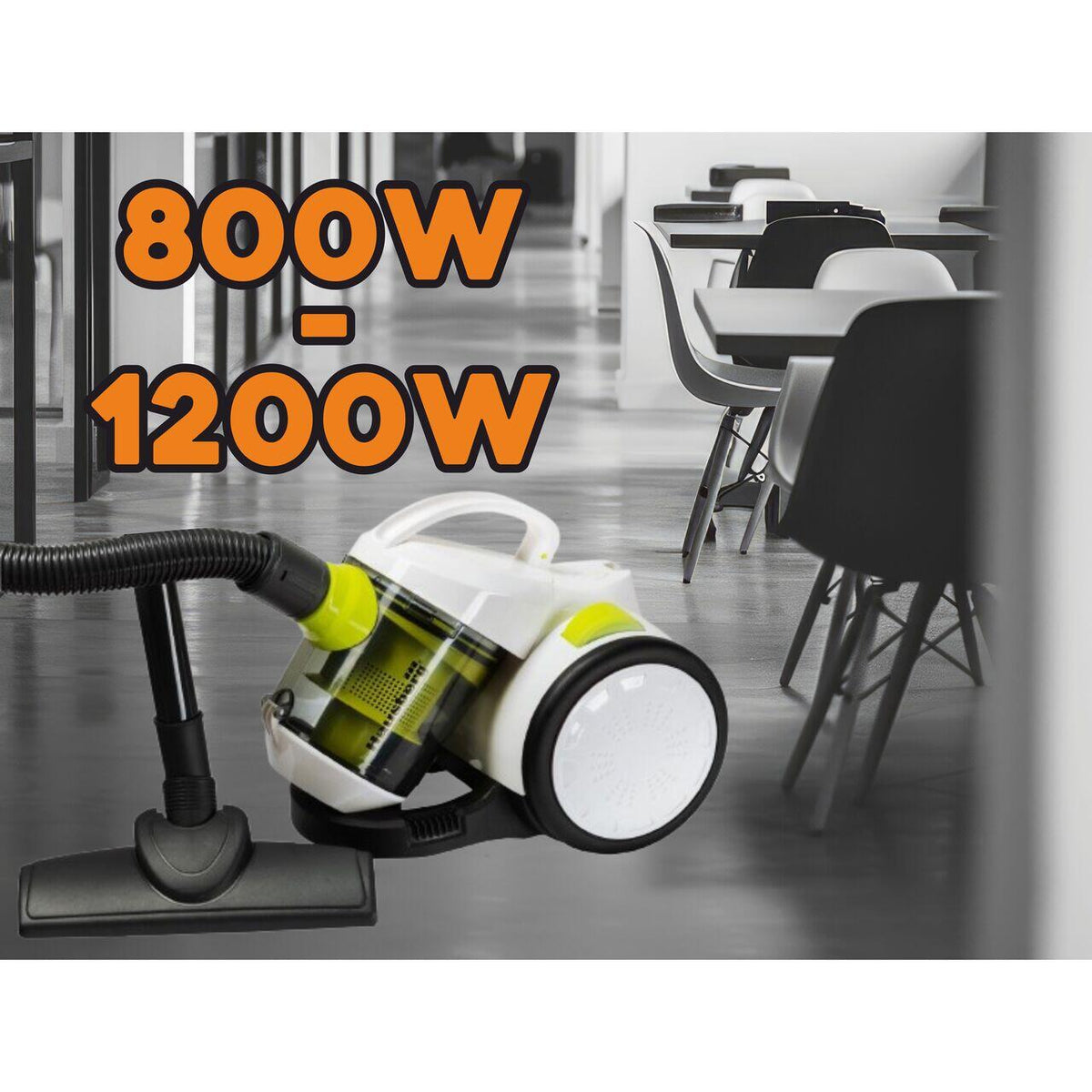 Hausberg HB-2090VR porzsák nélküli porszívó, 1500W, 1.5 L kapacitás, száraz szívás, ciklonos, HEPA szűrő