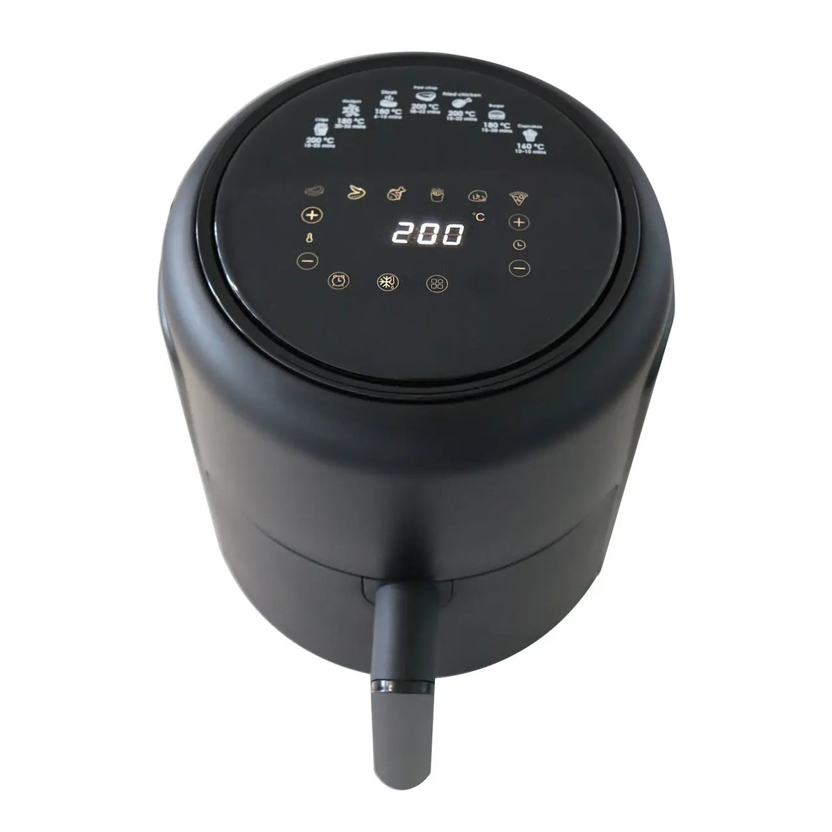 HAUSBERG HB-2356 forrólevegős fritőz, 1000-1200 W, 2,6 liter, 30 perces időzítő, 80-200 °C-ig állítható termosztát, 5 főzési program, túlmelegedés elleni védelem