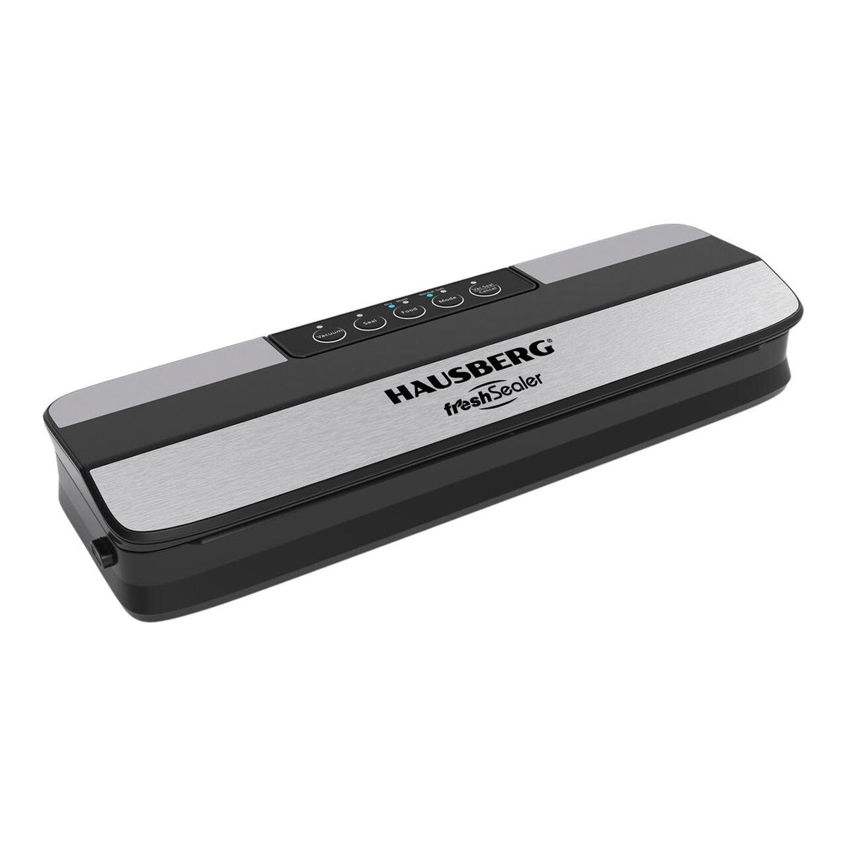 HAUSBERG HB-2645NG Vákuumcsomagoló, 120W, 5 gomb, Max. szélesség 30cm, Kapacitás 3,5-4L/perc, Fekete-Ezüst