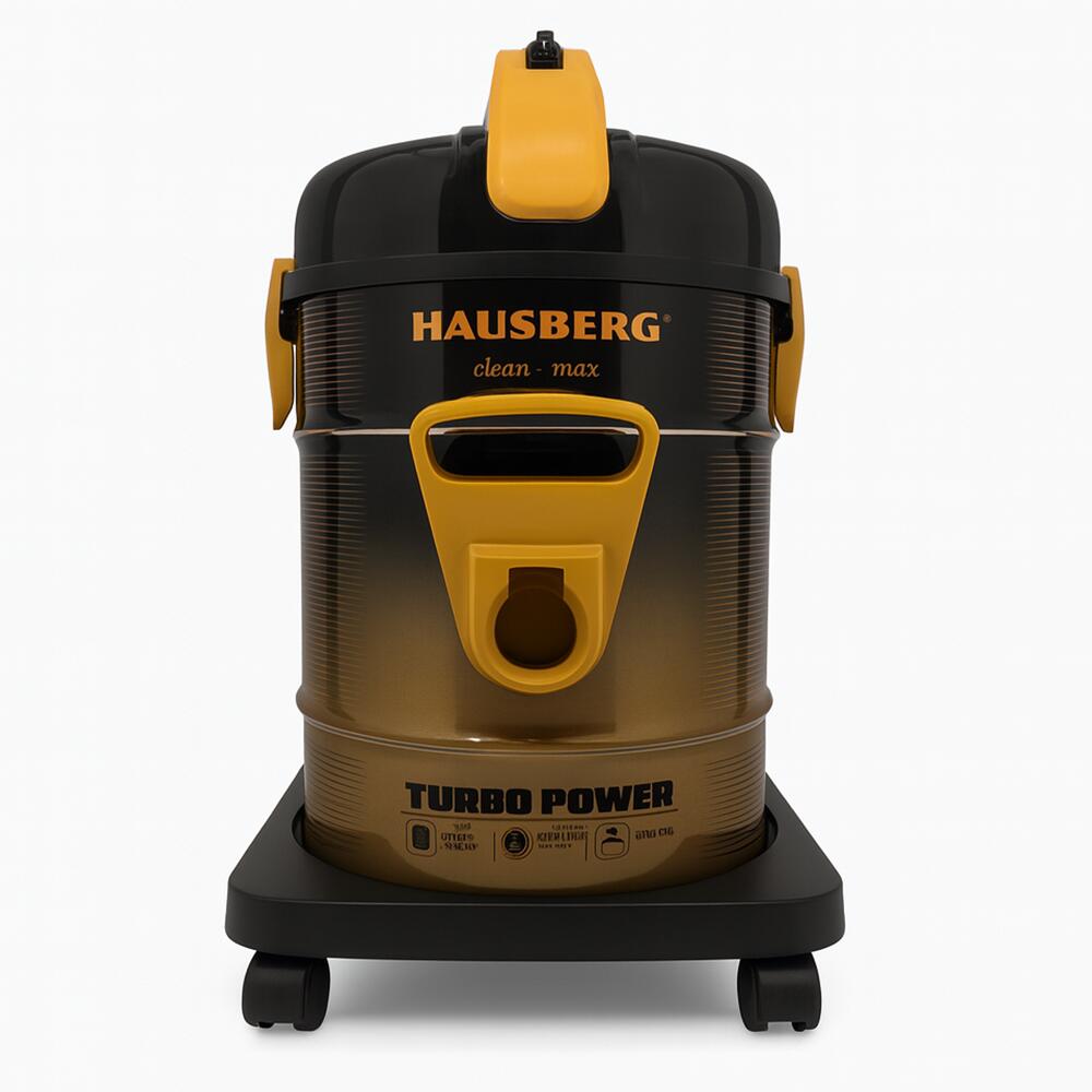 Hausberg HB-2835AU Turbo Power porszívó, max. 2400W teljesítmény, 21L kapacitás, Mosható szűrő