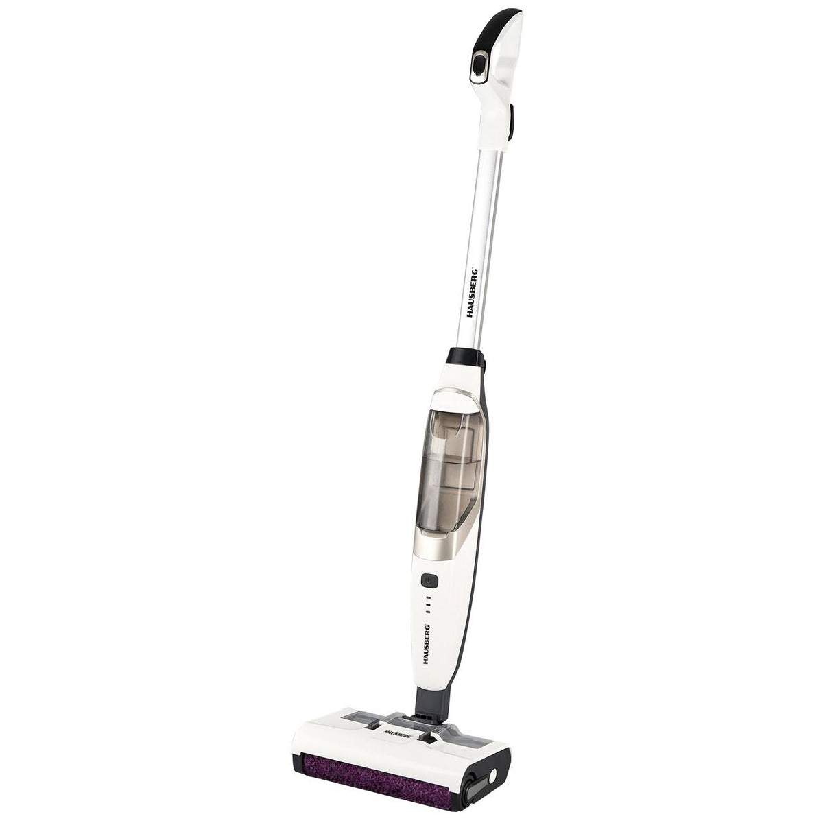 Hausberg HB-2881AB Gőztisztító, 1500W, 0,5 bar, 600 ml-es tartály, 2 sebességfokozat, 4,7 m-es kábel, tárolóállomás és 2 tartozékhenger mellékelve