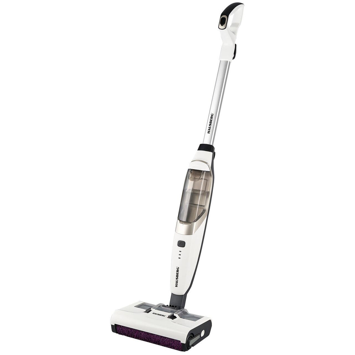 Hausberg HB-2881AB Gőztisztító, 1500W, 0,5 bar, 600 ml-es tartály, 2 sebességfokozat, 4,7 m-es kábel, tárolóállomás és 2 tartozékhenger mellékelve