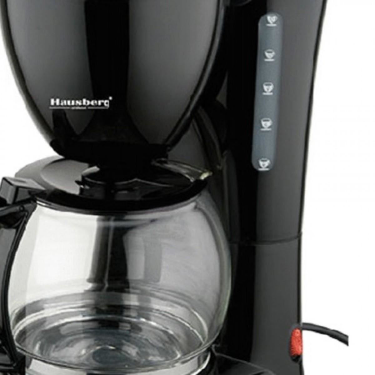 Hausberg HB 3700 kávéfőző, 1,2 l, 1200 W, fekete