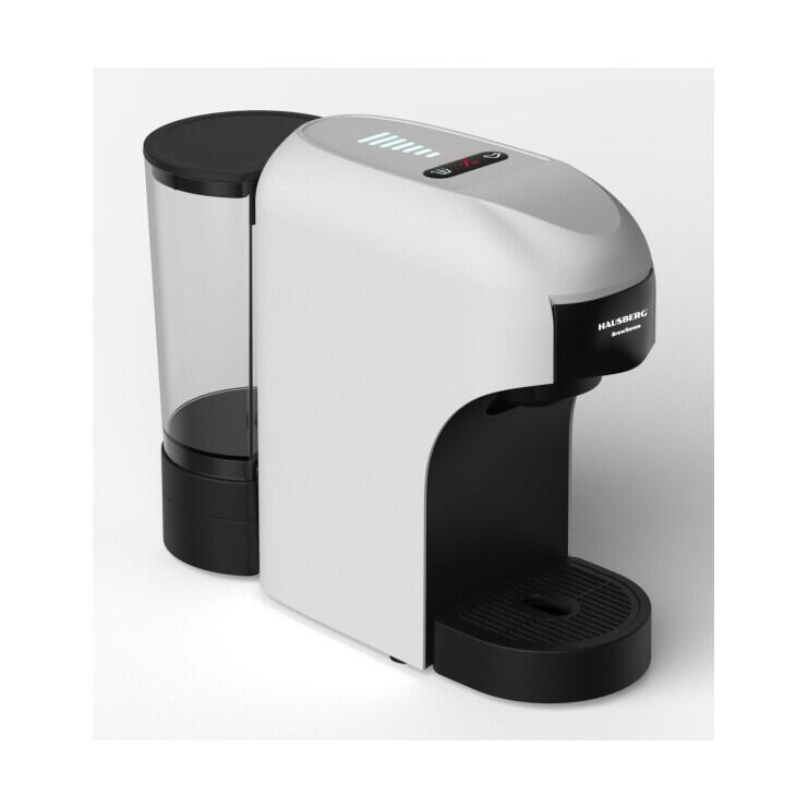 Espressor 4 az 1-ben többszegmenses HAUSBERG HB-3735AB, 1400 W, 20 bar, öko funkció, 850 ml tartálykapacitás, fekete-fehér