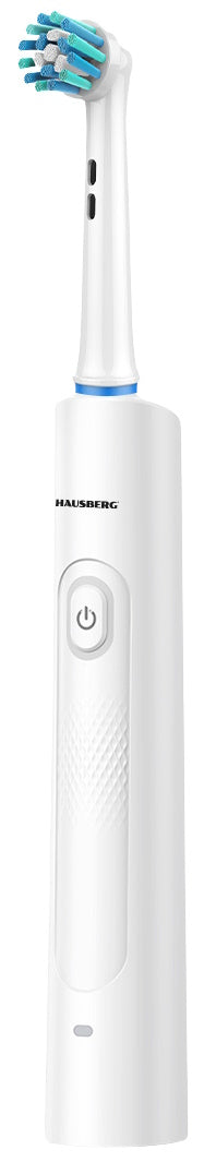Hausberg HB-375AB újratölthető elektromos fogkefe, 7500 ford./perc, 3 üzemmód, tok/utazótok, IP67, USB-C, 10 fej (9+1), fehér