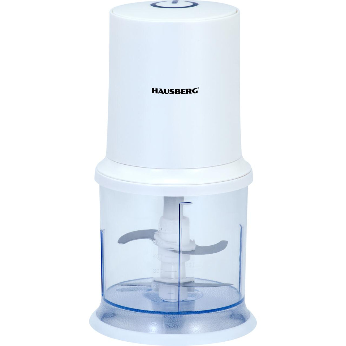 HAUSBERG HB-4502AB elektromos aprító, 400W, 1 sebességfokozat, 500 ml, műanyag tál, rozsdamentes acél kétpengés kés