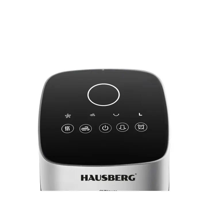 Ventilátor torony digitális HAUSBERG HB-5953AB, 55W, 41 inch, 3 sebességfokozat, 3 üzemmód, 24 órás időzítő, LED, oszcilláció, távirányító, illatanyag diffúzor